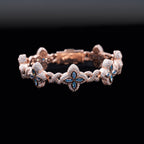 15MM 19MM S925 Silver Colored VVS Moissanite 4-Leaf Clover Infinity Link Bracelet