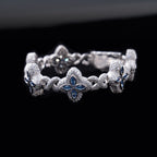 15MM 19MM S925 Silver Colored VVS Moissanite 4-Leaf Clover Infinity Link Bracelet