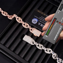 15mm Marquise Hiphop Infinity VVS Moissanite Cuban Link Bracelet