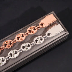 15mm Marquise Hiphop Infinity VVS Moissanite Cuban Link Bracelet