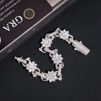 13MM Flower Infinity VVS Moissanite Cuban Link Bracelet