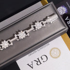 13MM Flower Infinity VVS Moissanite Cuban Link Bracelet