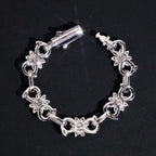 13MM Flower Infinity VVS Moissanite Cuban Link Bracelet