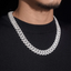 15MM S925 Silver 3 Rows VVS Moissanite EDG Cuban Link Chain