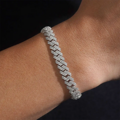 8mm 2 Rows Hip Hop EDG VVS Moissanite Cuban Link Chain