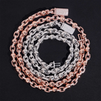 8MM S925 Silver VVS Moissanite Ball Chain Rosary Necklace