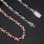 8MM S925 Silver VVS Moissanite Ball Chain Rosary Necklace