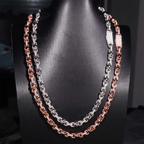 8MM S925 Silver VVS Moissanite Ball Chain Rosary Necklace