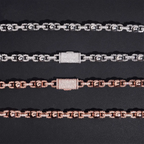 8MM S925 Silver VVS Moissanite Ball Chain Rosary Necklace