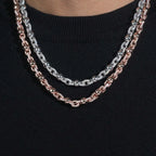 8MM S925 Silver VVS Moissanite Ball Chain Rosary Necklace