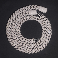 16mm 3 Rows Miami VVS Moissanite Cuban Link