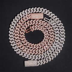 12.6MM 2 Rows Miami VVS Moissanite Cuban Link Chain