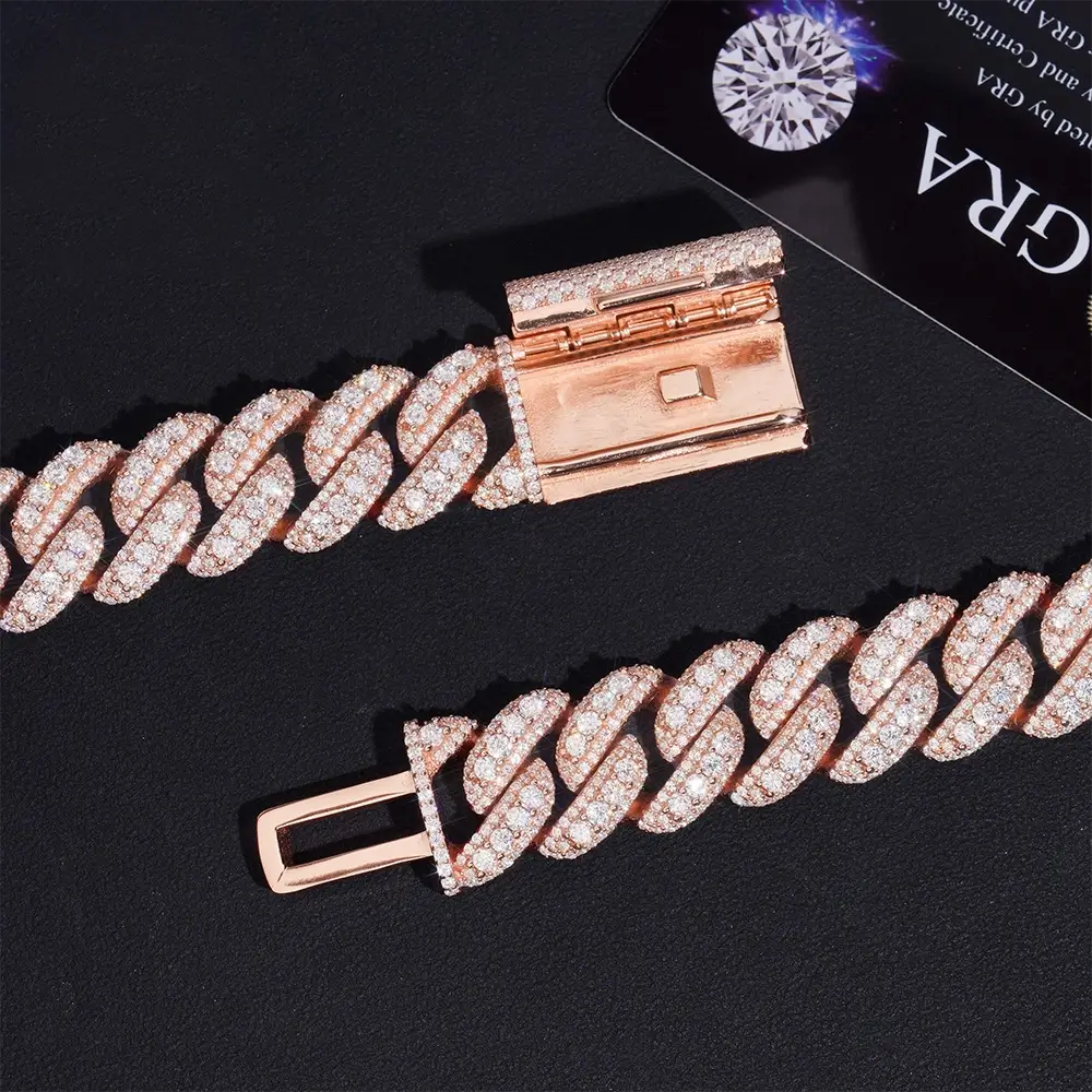 18mm Miami VVS Moissanite Cuban Link Chain