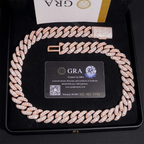 2026 New 18MM Mosaic/Raise Setting VVS Moissanite Cuban Chain