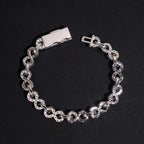 8MM VVS Moissanite Infinity Bracelet S925 Silver