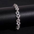 8MM VVS Moissanite Infinity Bracelet S925 Silver