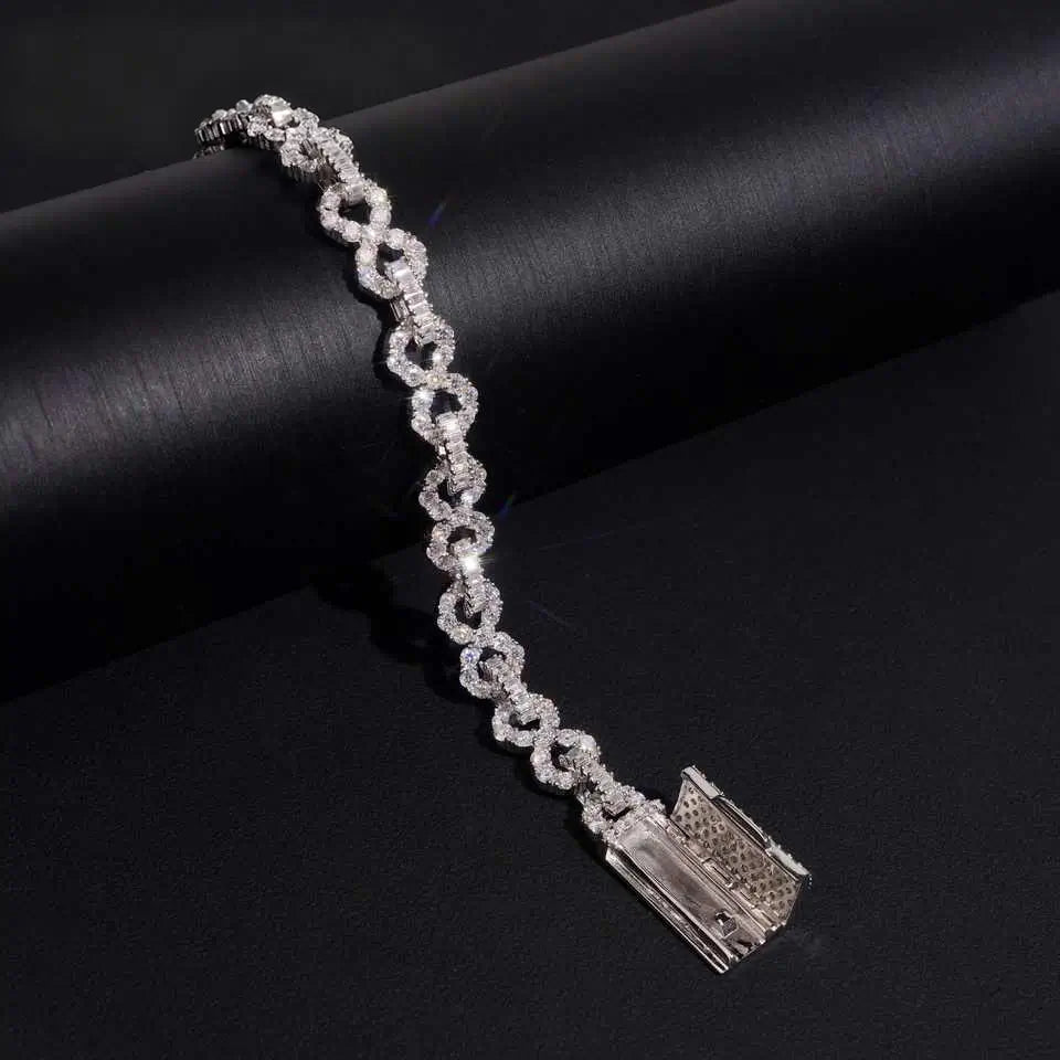8MM VVS Moissanite Infinity Bracelet S925 Silver Secondary image