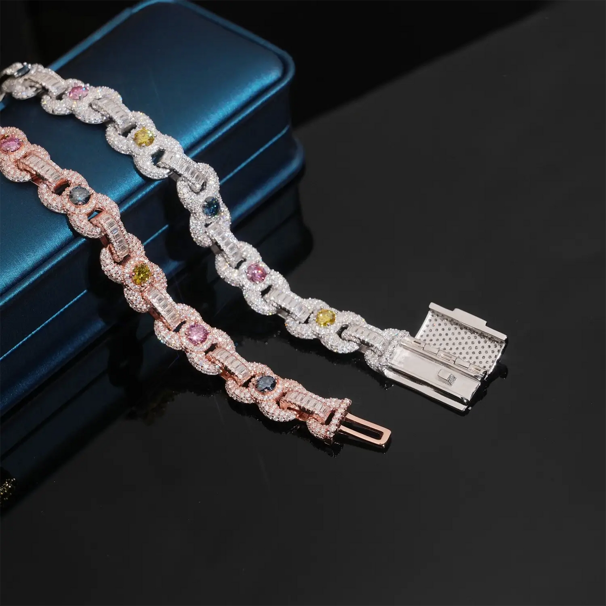 12MM Color Moissanite Infinity Bracelet