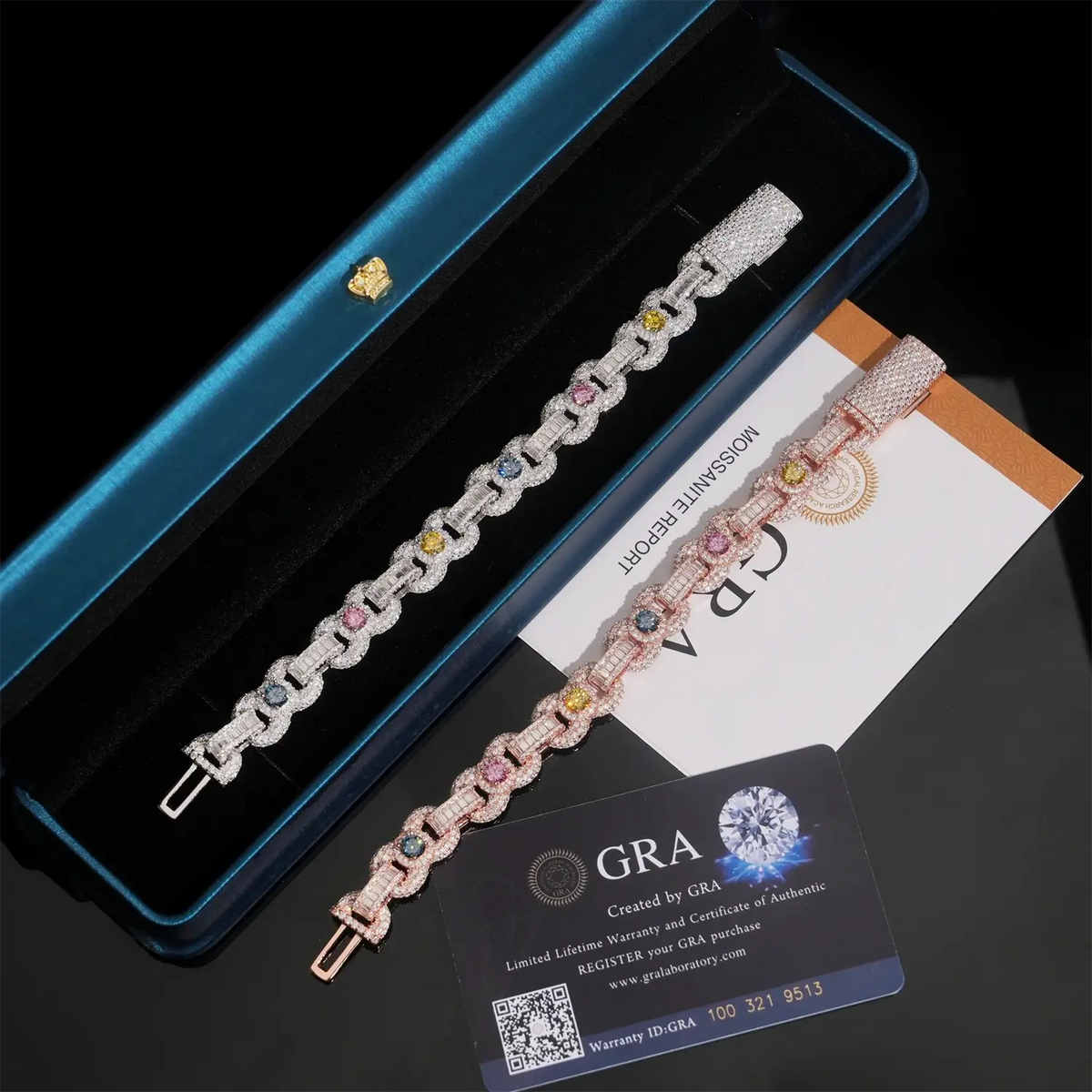12MM Color Moissanite Infinity Bracelet
