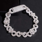 11.5MM VVS Moissanite Cuban Link Chain Infinity Necklace