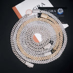 2026 New 8MM S925 Silver 2 Rows VVS Moissanite EDG Cuban Link Chain Necklace