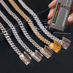 2026 New 8MM S925 Silver 2 Rows VVS Moissanite EDG Cuban Link Chain Necklace