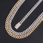 2026 New 10MM 2 Rows VVS Moissanite Edge Cuban Link Chain Necklace
