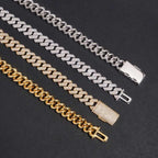 2026 New 10MM 2 Rows VVS Moissanite Edge Cuban Link Chain Necklace