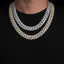 2026 New 16MM 3 Rows VVS Moissanite Cuban Link Chain Necklace