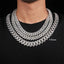 2026 New 15MM S925 Silver 3/4 Rows VVS Moissanite Cuban Chain