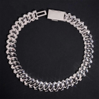 2026 New 23MM S925 Silver VVS Moissanite Cuban Link Chain Necklace