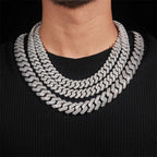 2026 New 18MM 4 Rows VVS Moissanite Cuban Link Chain Necklace