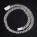 2026 New 13MM 3 Rows VVS Moissanite Cuban Link Chain Necklace