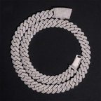2026 New 13MM 3 Rows VVS Moissanite Cuban Link Chain Necklace