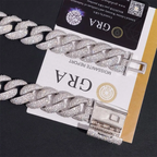 2026 New 23MM Mosaic/Raise Setting VVS Moissanite Cuban Chain