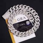 2026 New 23MM Mosaic/Raise Setting VVS Moissanite Cuban Chain