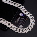 2026 New 23MM Mosaic/Raise Setting VVS Moissanite Cuban Chain