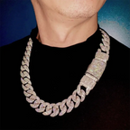 2026 New 20MM Mosaic/Raise Setting VVS Moissanite Cuban Chain