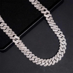 2026 New 15MM S925 Silver 3/4 Rows VVS Moissanite Cuban Chain