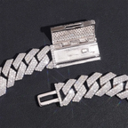 2026 New 15MM S925 Silver 3/4 Rows VVS Moissanite Cuban Chain