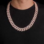 2026 New Raise Stone S925 Silver  VVS Moissanite Cuban Chain Necklace