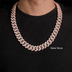 2026 New 23MM Mosaic/Raise Setting VVS Moissanite Cuban Chain