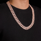 2026 New 23MM Mosaic/Raise Setting VVS Moissanite Cuban Chain