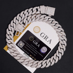 2026 New 18MM Mosaic/Raise Setting VVS Moissanite Cuban Chain