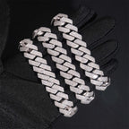 2026 New 15MM S925 Silver 3/4 Rows VVS Moissanite Cuban Chain