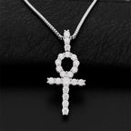 GL VVS Moissanite Ankh Cross Pendant