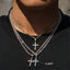GL S925 Silver VVS Moissanite Classic Solitaire Cross Pendant