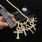 GL VVS Moissanite Ankh Cross Pendant