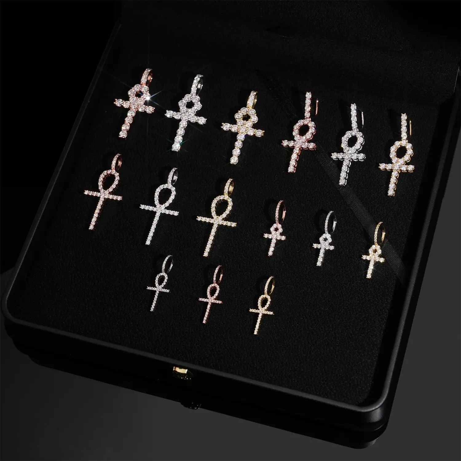 GL VVS Moissanite Ankh Cross Pendant