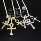 GL VVS Moissanite Ankh Cross Pendant